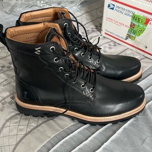 Luchesse RANGER II Black Leather Lace-Up Boots